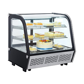 Slimline Counter Top Refrigerated Glass Cake Display Stand Case